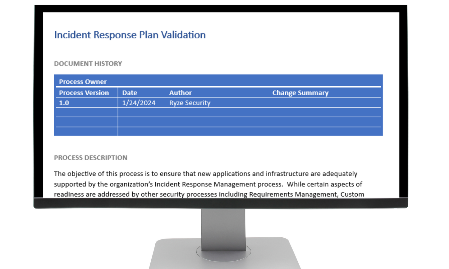 Incident Response Plan Validation